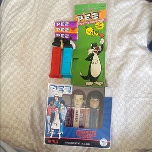 Collectible 80/90s Pez Dispenser (open/used) and Stranger Things Pez